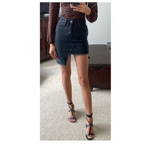 Nasty gal asymmetrical black skirt